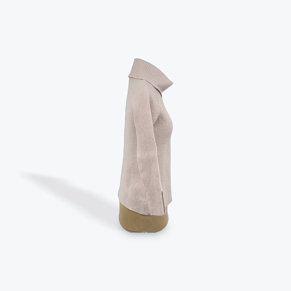 Banana Republic Ribbed Turtleneck Sweater Light Pink XS Merino Wool Blend - Picture 4 of 9